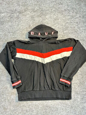 Diesel RAVE Cotton Color Block Sweatshirt in Black & Red